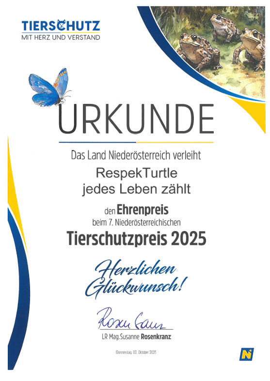 Tierschutz-Ehrenpreis 2025