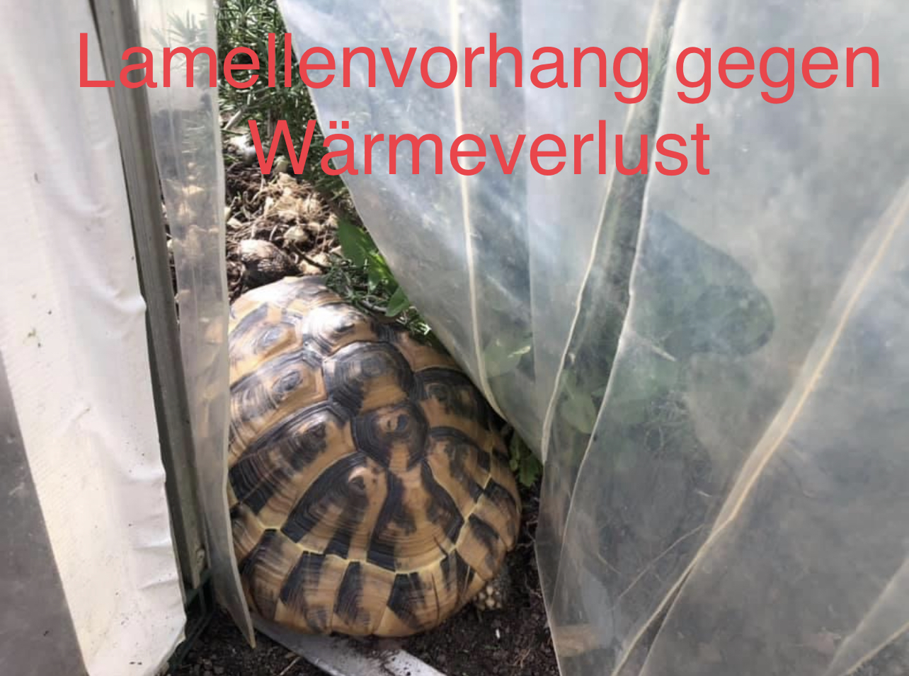 Lamellenvorhang gegen Wärmeverlust